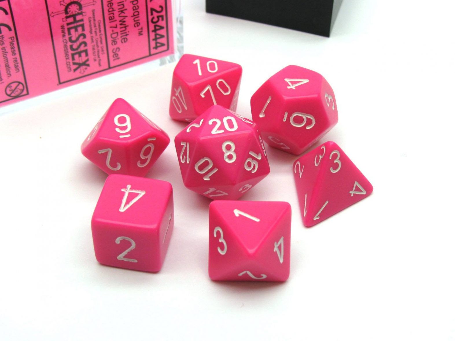 Dados “Rosados” (set de 7 dados poliédricos)
