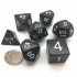 Dados JUMBO en color negro (set de 7 dados poliédricos) Dados rol-peru.com